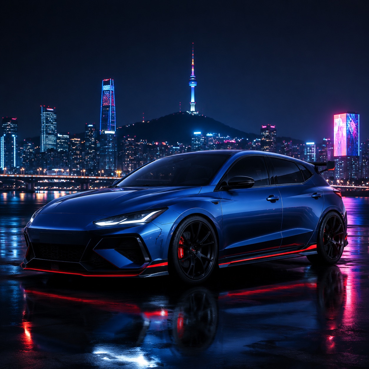 Stylized illustration representing Hyundai cars in Forza Horizon 6